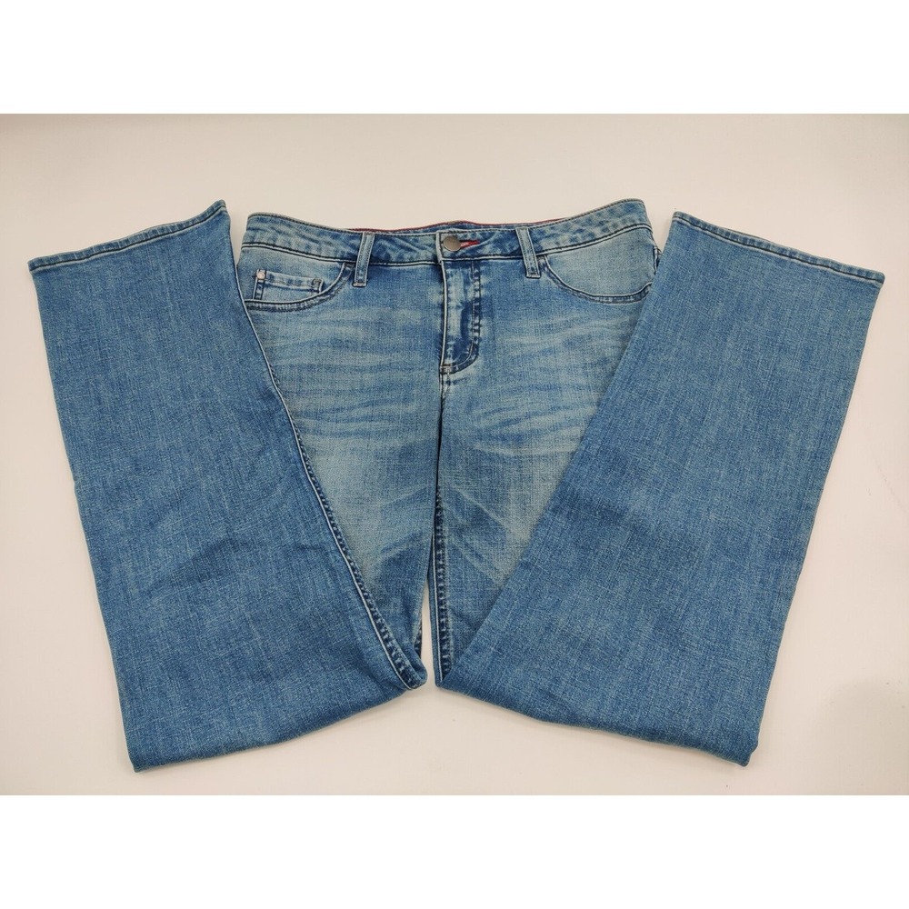 Wrangler Authentics Womens Straight Leg Jeans Blue Medium Wash Size 10M